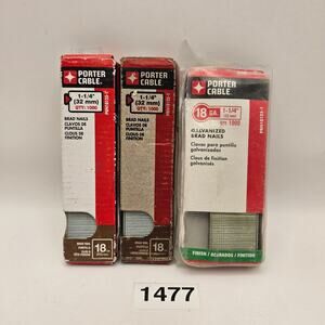 PORTER CABLE GALVANIZED 18 GAUGE BRAD NAILS 1-1/4" PBN18125-1/3000PCS